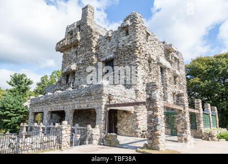 Gilette Castello, casa di attore William Gillette Gillette Castle del Parco Statale di Lyme, Connecticut, Stati Uniti d'America Foto Stock