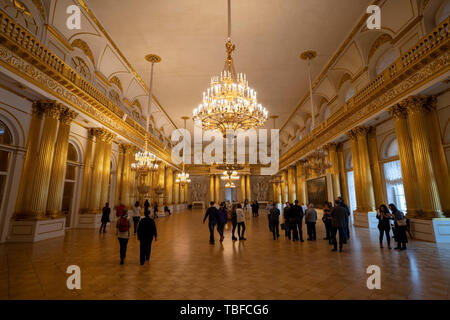 San Pietroburgo, Russia, 9th, Febbraio 2019: il punto di vista del Palazzo d'inverno. Foto Stock