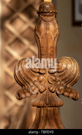 Chiesa di San Michele e San Felix, Rumburgh, Suffolk, Inghilterra, Regno Unito in legno intagliato banco pew fine Foto Stock