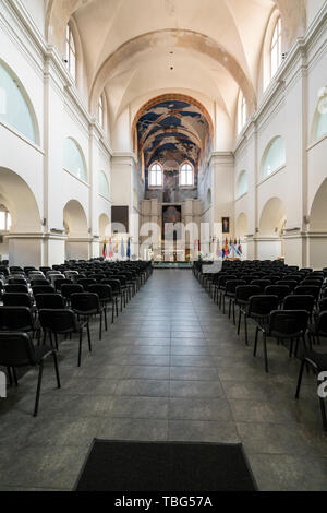 Vilnius, Lituania. Maggio 2019. Vista interna della Cattedrale di Sant Ignazio Foto Stock