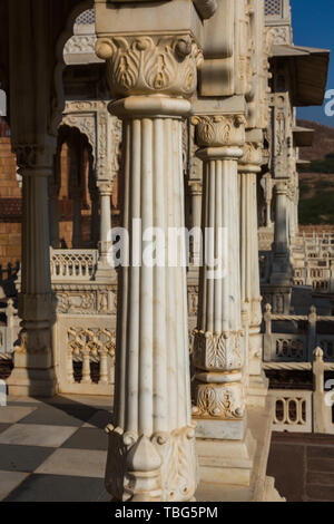 Bianco - Tempio Jaswant Thada in Jodhpur Foto Stock