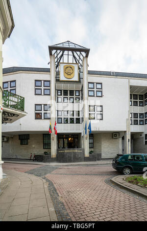 Vilnius, Lituania. Maggio 2019. Il punto di vista della protezione shore ministero palace Foto Stock