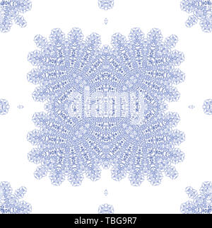 Sfondo bianco con fiocco di neve astratto Foto Stock