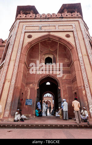 Badshahi Darwaza, porta del re, ingresso al Fatehpur Sikri complessa, Agra distretto di Uttar Pradesh, India. Foto Stock