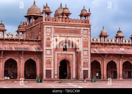 Badshahi Darwaza, porta del re, ingresso al Fatehpur Sikri complessa, Agra distretto di Uttar Pradesh, India. Foto Stock