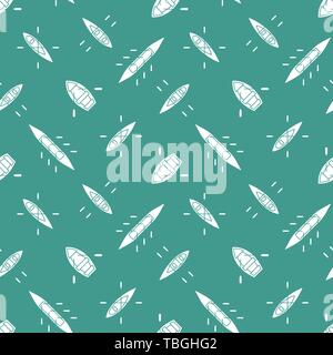 Barche di sagome pattern senza giunture Illustrazione Vettoriale