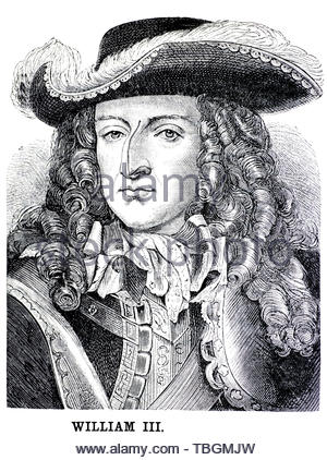 Guglielmo III, 1650 - 1702, noto anche come Guglielmo d Orange, sono stato re d'Inghilterra, Irlanda e Scozia dal 1689 fino alla sua morte in 1702 Foto Stock