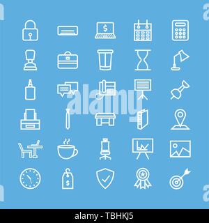 Ufficio icone Set - business office set di segno - Vettore Illustrazione Vettoriale
