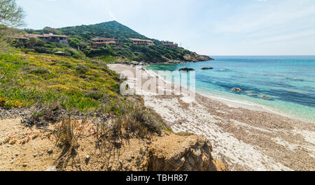 L'acqua chiara in Cala Caterina, Sardegna Foto Stock