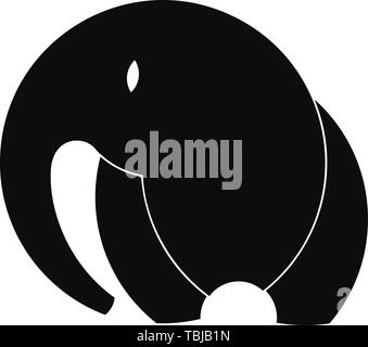 Icona di elefante - Elephant logo vettore modello Illustrazione Vettoriale