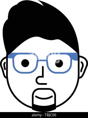 L'uomo faccia illustrazione vettoriale Illustrazione Vettoriale