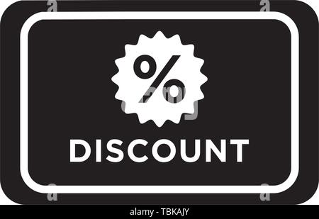Voucher di sconto card illustrazione vettoriale nero Illustrazione Vettoriale
