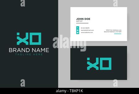 Lettera Premium XO logo con un elegante corporate identity template Illustrazione Vettoriale