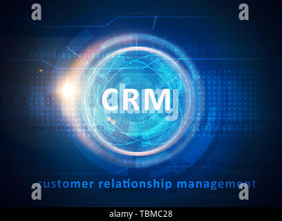 CRM Customer Relationship Management background Foto Stock