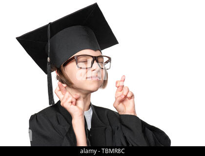 Laureato bambina studente Foto Stock