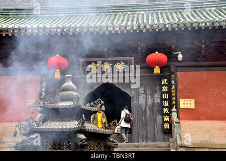 Fotografato in aprile 2019 a Palazzo Zixiao, Wudang montagna, provincia di Hubei Foto Stock