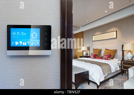Digitalscreen in smart home Foto Stock
