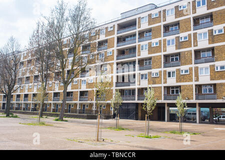 Case del Consiglio blocchi di appartamenti a Hackney East London, Regno Unito. Foto Stock