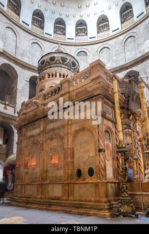 Chiesa del Santo Sepolcro di Gerusalemme Foto Stock