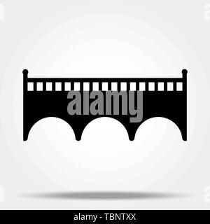 Bridge, sospensione, fune icona immagine vettoriale.Possono anche essere utilizzati per la costruzione degli edifici e punti di riferimento . Adatto per applicazioni mobili, le applicazioni web e i supporti di stampa. eps10 Illustrazione Vettoriale