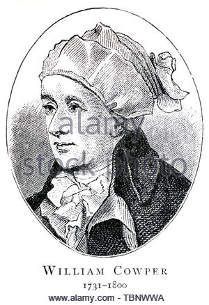 William Cowper ritratto, 1731 - 1800, fu un poeta inglese Foto Stock