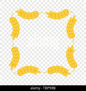 Cornice quadrata di orecchie icona, stile cartoon Illustrazione Vettoriale