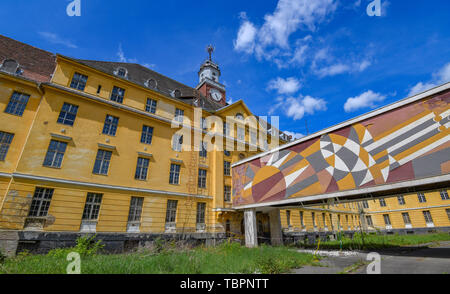 Wunsdorf, Deutschland. 29 Maggio, 2019. 29.05.2019, Brandeburgo, Wunsdorf: l'ex militare di casa del sito degli ufficiali. Il sito è stato ginnastica militare (1919), poi scuola militare (1933) e dal 1945 la casa degli ufficiali. Credito: Patrick Pleul/dpa-Zentralbild/ZB | in tutto il mondo di utilizzo/dpa/Alamy Live News Foto Stock