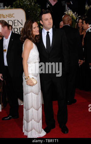 LOS ANGELES, CA. 15 gennaio 2007: BEN AFFLECK e Jennifer Garner al sessantaquattresimo Annuale di Golden Globe Awards presso il Beverly Hilton Hotel. © 2007 Paul Smith / Featureflash Foto Stock