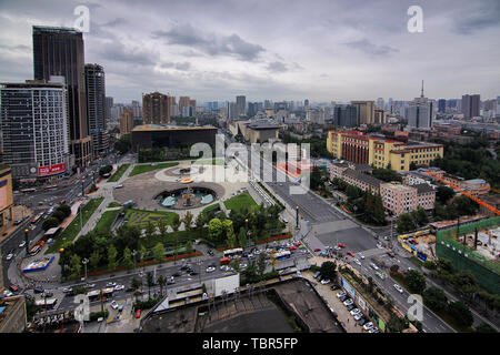 Chengdu Tianfu Square Paesaggio Urbano Foto Stock