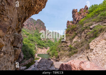 Montagna Fuxi Fuxi Grand Canyon Sanquan Lake Scenic Area, Xinmi City, Zhengzhou City, nella provincia di Henan Foto Stock