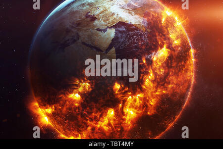 Burning Earth Foto Stock