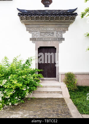Cortile cinese porta close-up Foto Stock