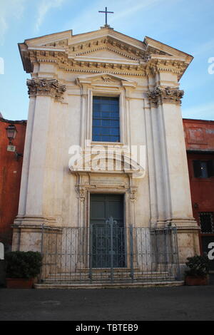 Chiesa di Sant Egidio nel quartiere di Trastevere a Roma , Italia . Foto Stock