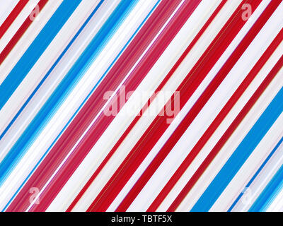 Bianco, rosso e blu le linee diagonali Foto Stock