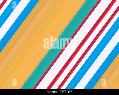 Le linee diagonali bianco, galli, rosso verde e blu Foto Stock