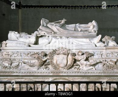 MAUSOLEOS REALES - SEPULCROS DE LOS REYES CATOLICOS Juana la Loca Y FELIPE EL HERMOSO - 1517. Autore: Domenico Fancelli. Posizione: CATEDRAL-capilla real-interno. GRANADA. Spagna. Ferdinando II di Aragona. FERNANDO el Catolico. ISABELLA I di Castiglia. FELIPE I EL HERMOSO. FELIPE EL HERMOSO. FELIPE DE BORGOÑA. Foto Stock