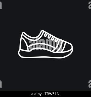 Sneakers icona segno di vettore simbolo Illustrazione Vettoriale