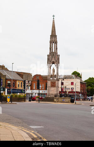 Il Anti attivista slave Thomas Clarkson memorial, Nord Brink, il Fenland città mercato di Wisbech sul fiume Nene, Cambridgeshire, Inghilterra Foto Stock