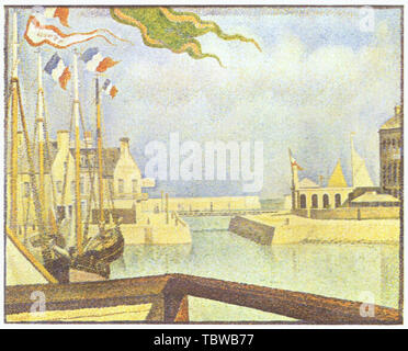 Georges Seurat - Domenica Port en bessin 1888 Foto Stock