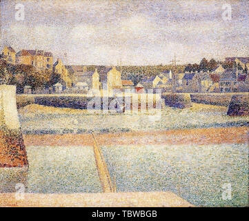 Georges Seurat - Porto esterno Port en bessin Bassa Marea 1888 Foto Stock
