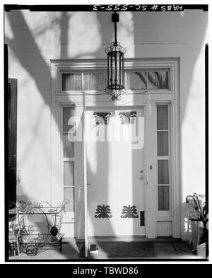 INGRESSO PRINCIPALE, ALTEZZA SUD (FRONTE) 60 Hasell Street (Mansion), Charleston, Charleston County, SC Foto Stock