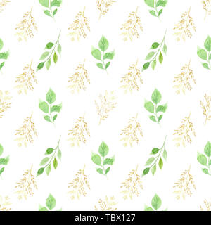 La molla e la caduta delle foglie raster pattern senza giunture Foto Stock