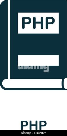 Icona PHP. Design di elementi creativi dalla collezione di icone del programmatore. Icona PHP pixel Perfect per web design, applicazioni, software, utilizzo stampa Illustrazione Vettoriale