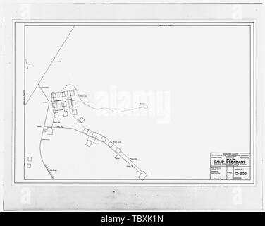 Mappa del Campeggio piacevole, 4 di 5. Agosto 1926. Waddell Dam a Agua Fria Fiume, 35 miglia a nord-ovest di Phoenix, Phoenix, Maricopa County, AZ Foto Stock