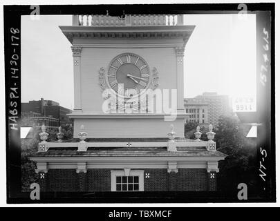 Elevazione del Nord, torre, terza fase. Lastra di vetro numero stereopair PA1430139 LCHABSGS05NT5 157.4615. A destra (non stampato) Independence Hall Complex, Independence Hall, 500 Chestnut Street, Philadelphia, Contea di Philadelphia, PA Foto Stock