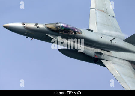 Royal Australian Air Force (RAAF) McDonnell Douglas F/A-18A Hornet multirole fighter aircraft un21-48. Foto Stock