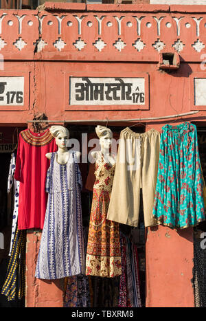 Bazar della Città Vecchia (città rosa), Jaipur, Rajasthan, India Foto Stock