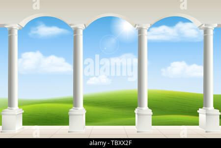 Arco di prato delle colonne Illustrazione Vettoriale