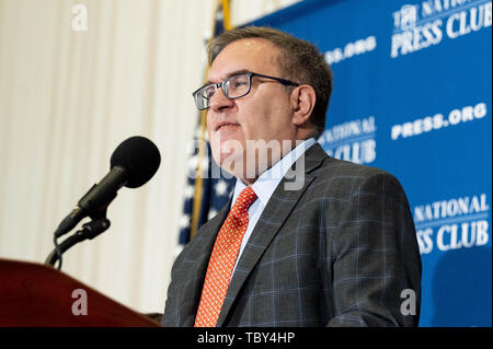 Washington, DC, Stati Uniti d'America. Il 3 giugno, 2019. Agenzia per la Protezione Ambientale (EPA) Amministratore ANDREW WHEELER parlando presso il National Press Club (NPC) in Washington, DC il 3 giugno 2019. Credito: Michael Brochstein/ZUMA filo/Alamy Live News Foto Stock