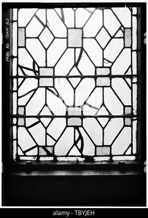 Maggio 1968 Dettaglio della finestra tipica, lato nord chiesa della Trinità (P. E.), 651 Pequot Road, Southport, Fairfield County, CT Foto Stock